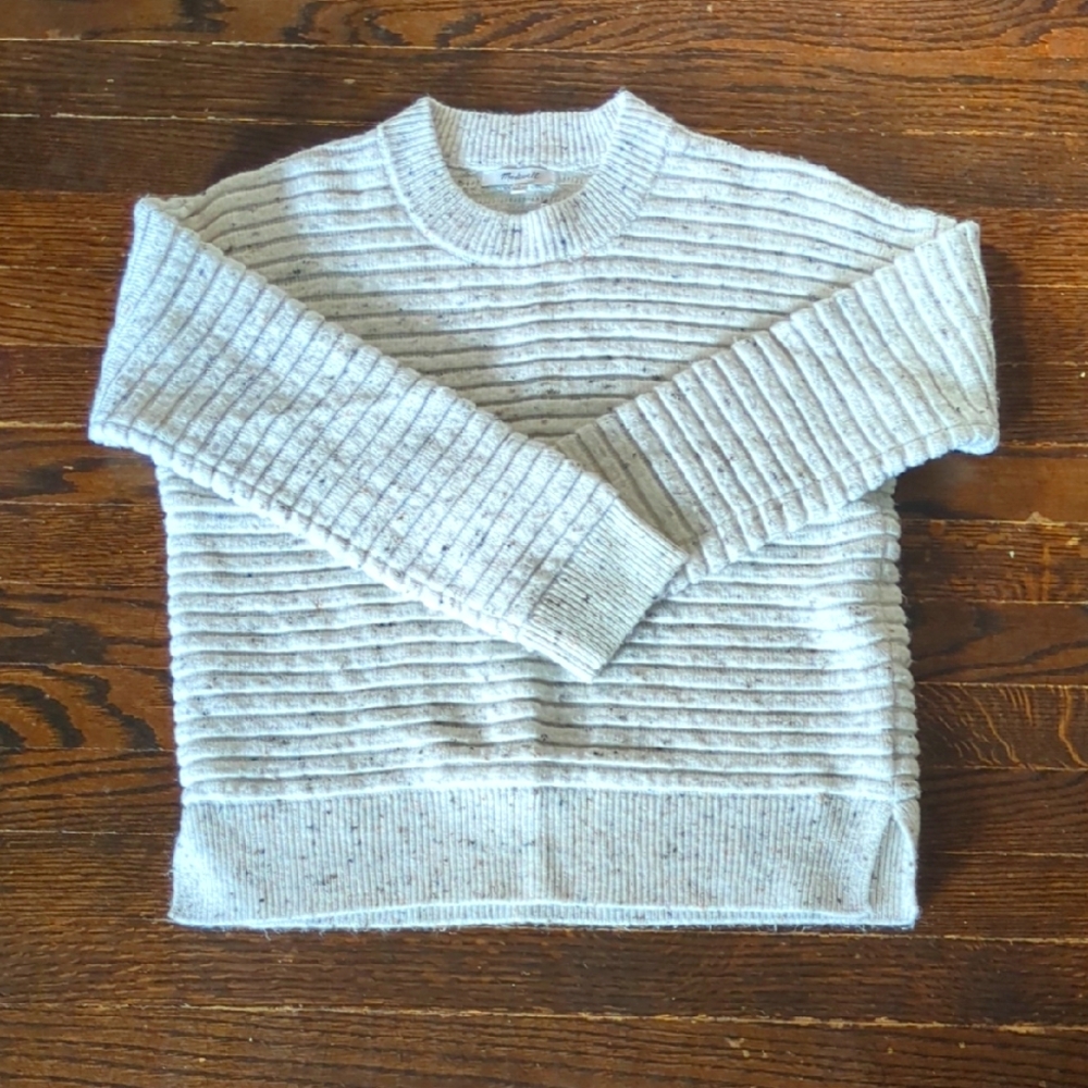 Madewell Heather Gray Crewneck Sweater Soft Knit Classic Women's small